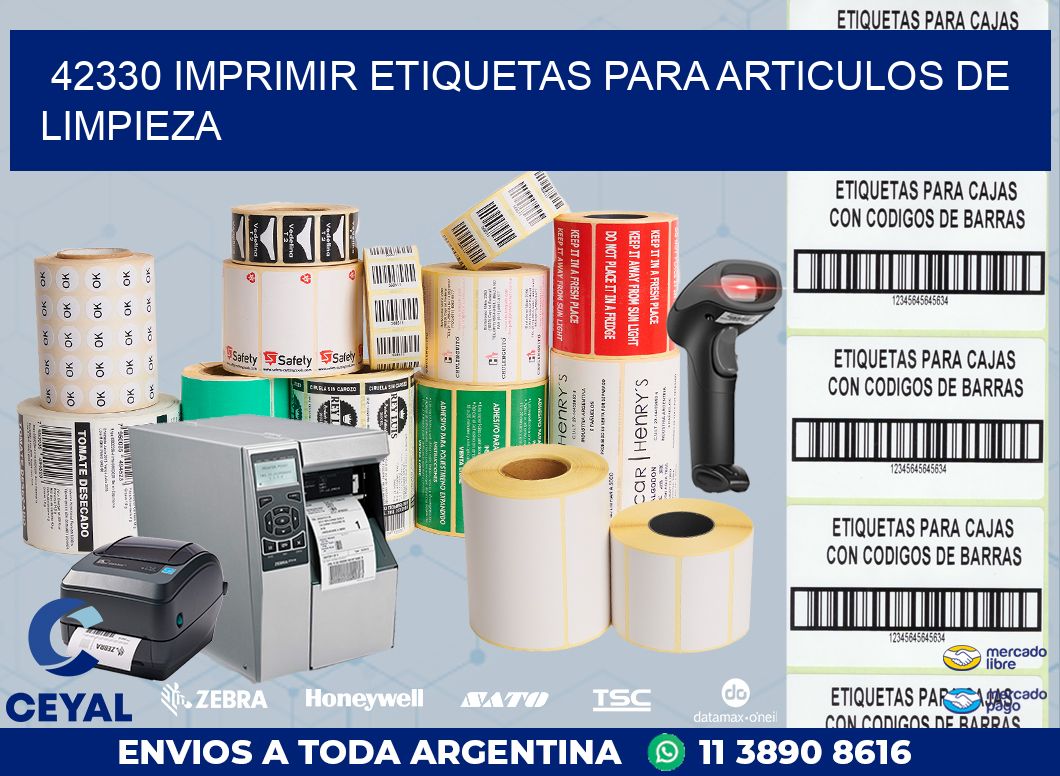 42330 IMPRIMIR ETIQUETAS PARA ARTICULOS DE LIMPIEZA