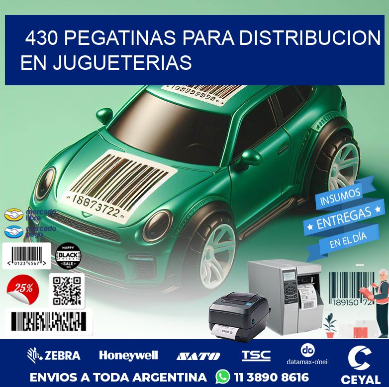 430 PEGATINAS PARA DISTRIBUCION EN JUGUETERIAS