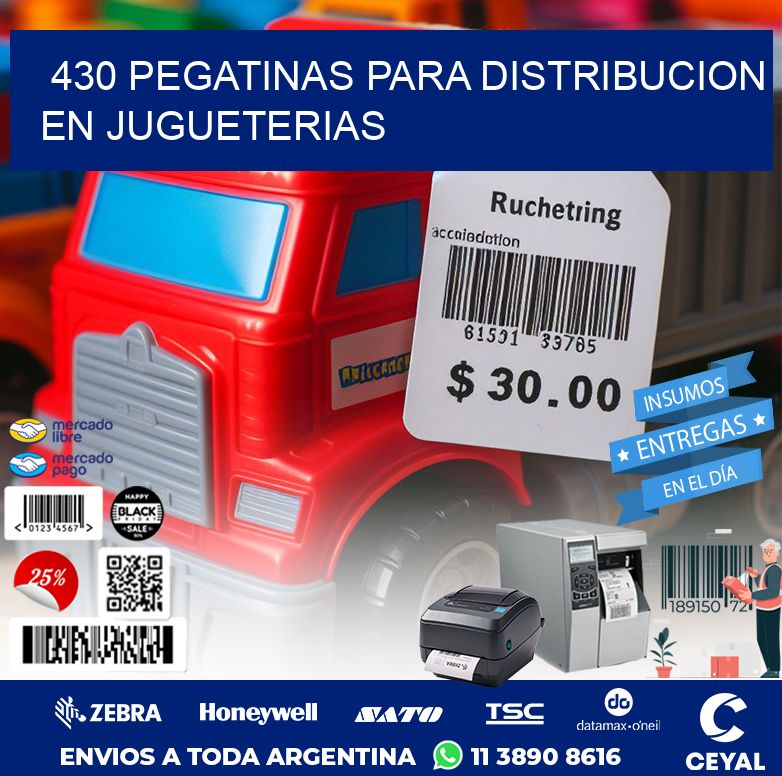 430 PEGATINAS PARA DISTRIBUCION EN JUGUETERIAS
