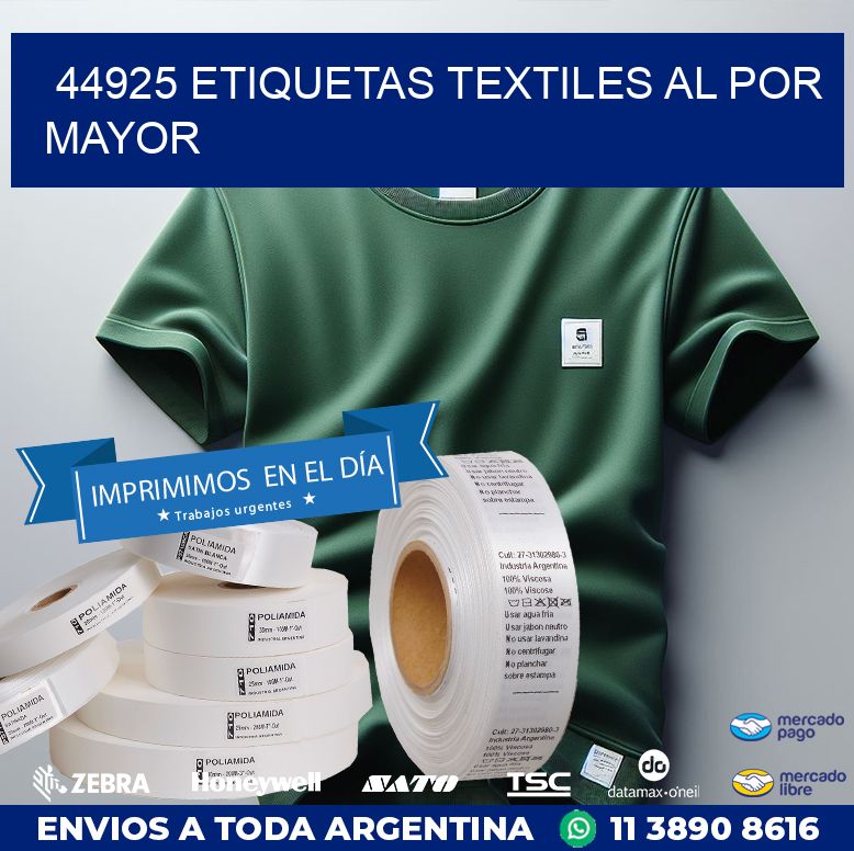 44925 ETIQUETAS TEXTILES AL POR MAYOR