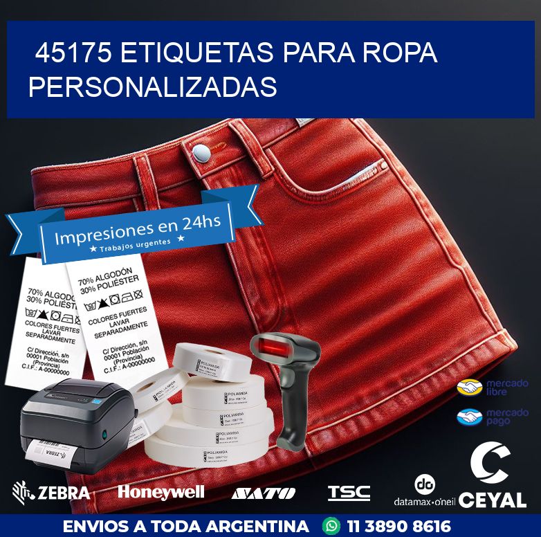 45175 ETIQUETAS PARA ROPA PERSONALIZADAS