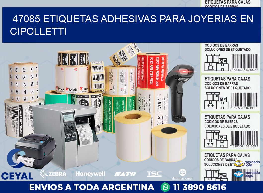 47085 ETIQUETAS ADHESIVAS PARA JOYERIAS EN CIPOLLETTI