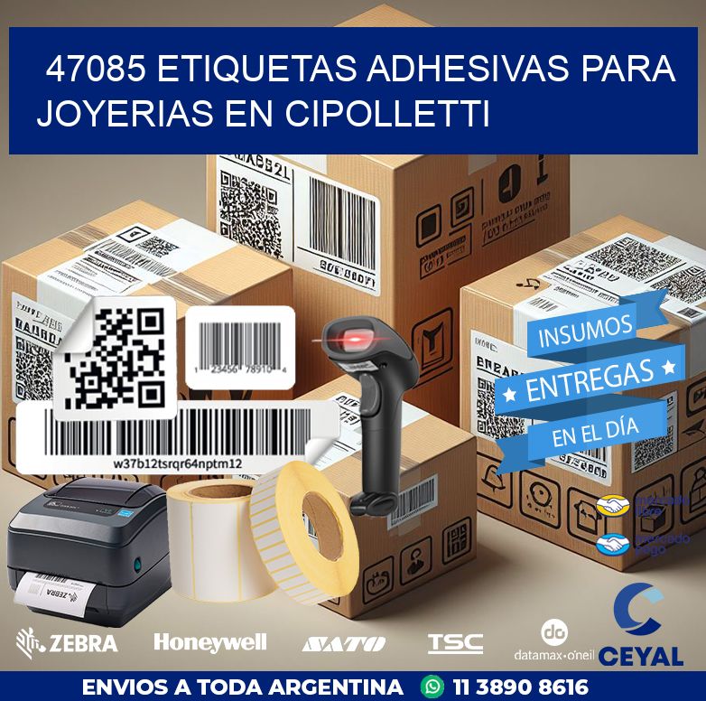 47085 ETIQUETAS ADHESIVAS PARA JOYERIAS EN CIPOLLETTI
