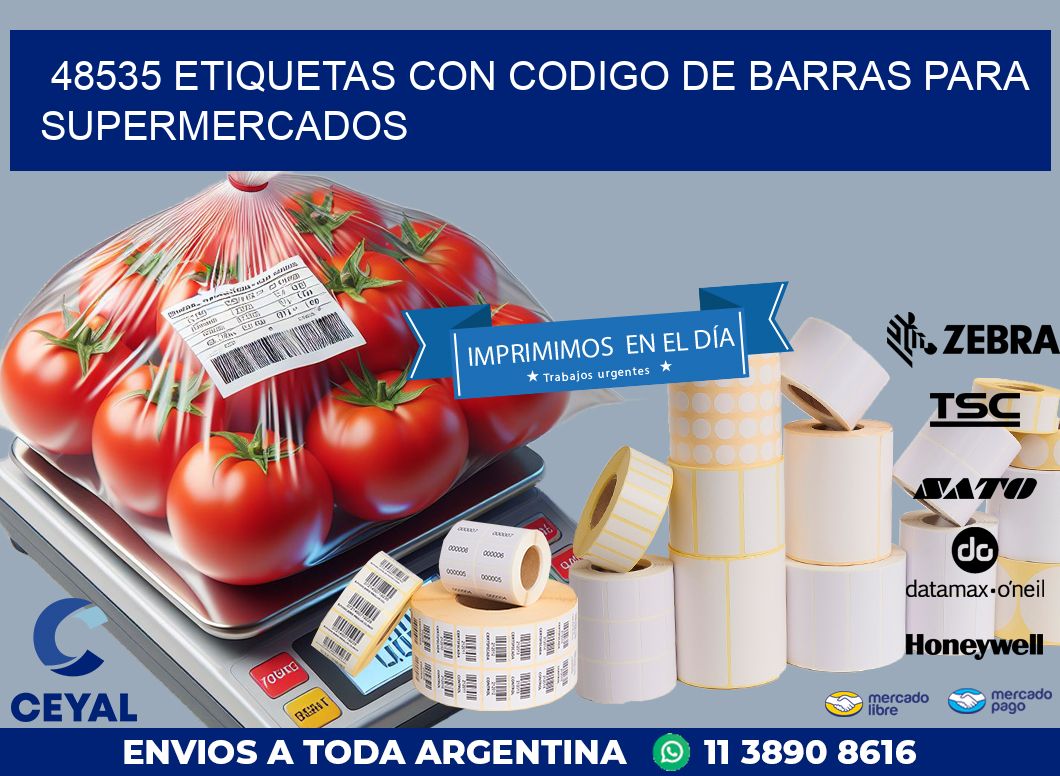 48535 ETIQUETAS CON CODIGO DE BARRAS PARA SUPERMERCADOS