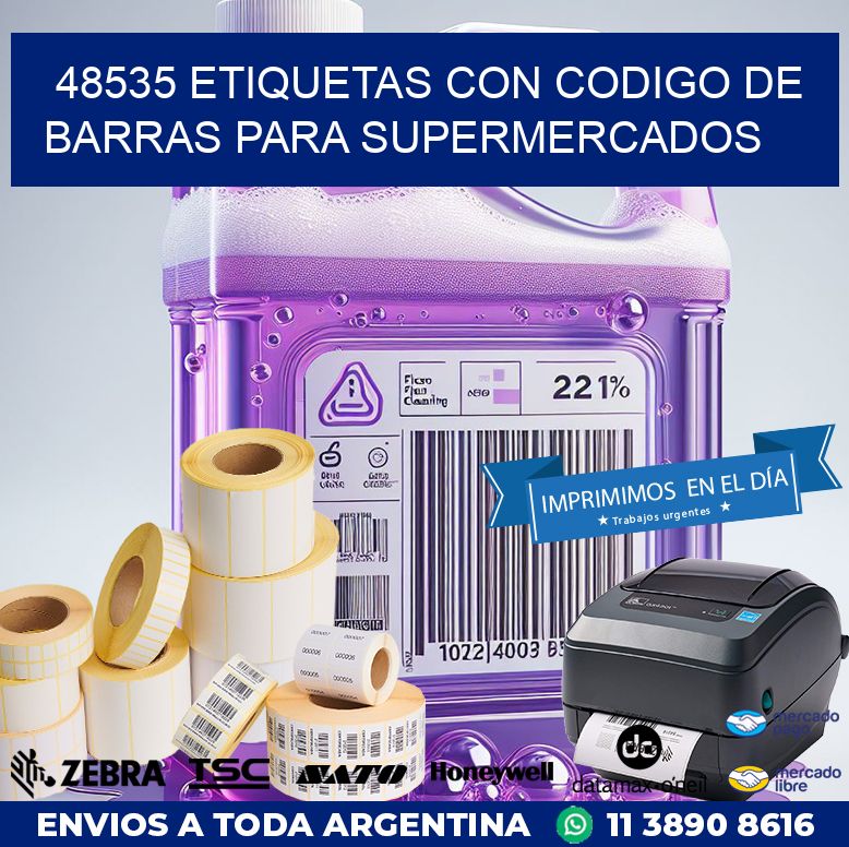 48535 ETIQUETAS CON CODIGO DE BARRAS PARA SUPERMERCADOS