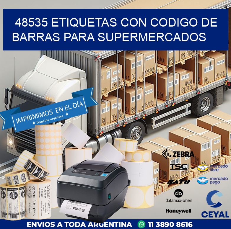 48535 ETIQUETAS CON CODIGO DE BARRAS PARA SUPERMERCADOS