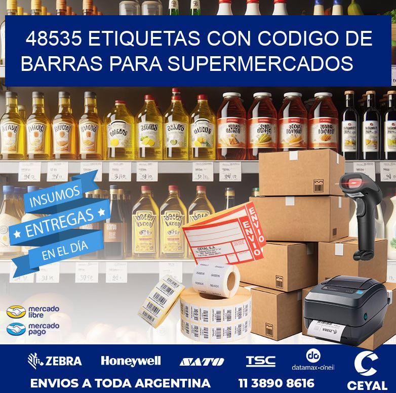 48535 ETIQUETAS CON CODIGO DE BARRAS PARA SUPERMERCADOS