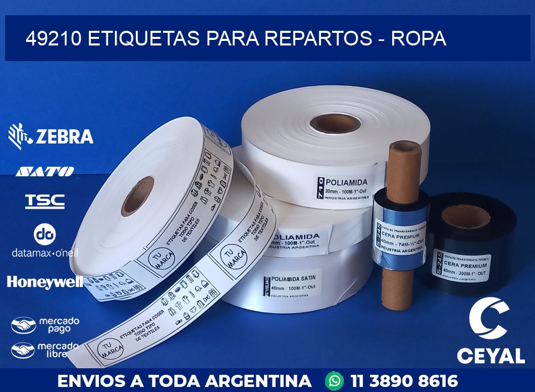 49210 ETIQUETAS PARA REPARTOS - ROPA