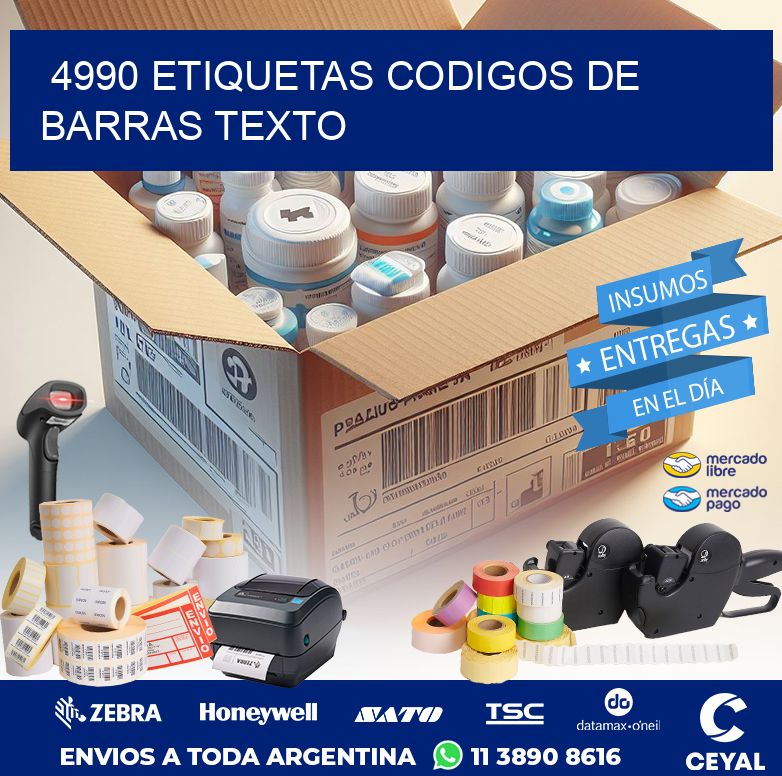 4990 ETIQUETAS CODIGOS DE BARRAS TEXTO