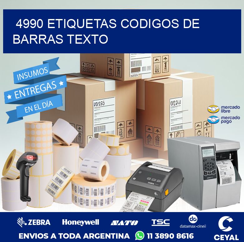 4990 ETIQUETAS CODIGOS DE BARRAS TEXTO