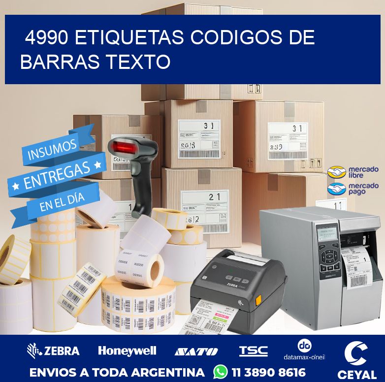 4990 ETIQUETAS CODIGOS DE BARRAS TEXTO