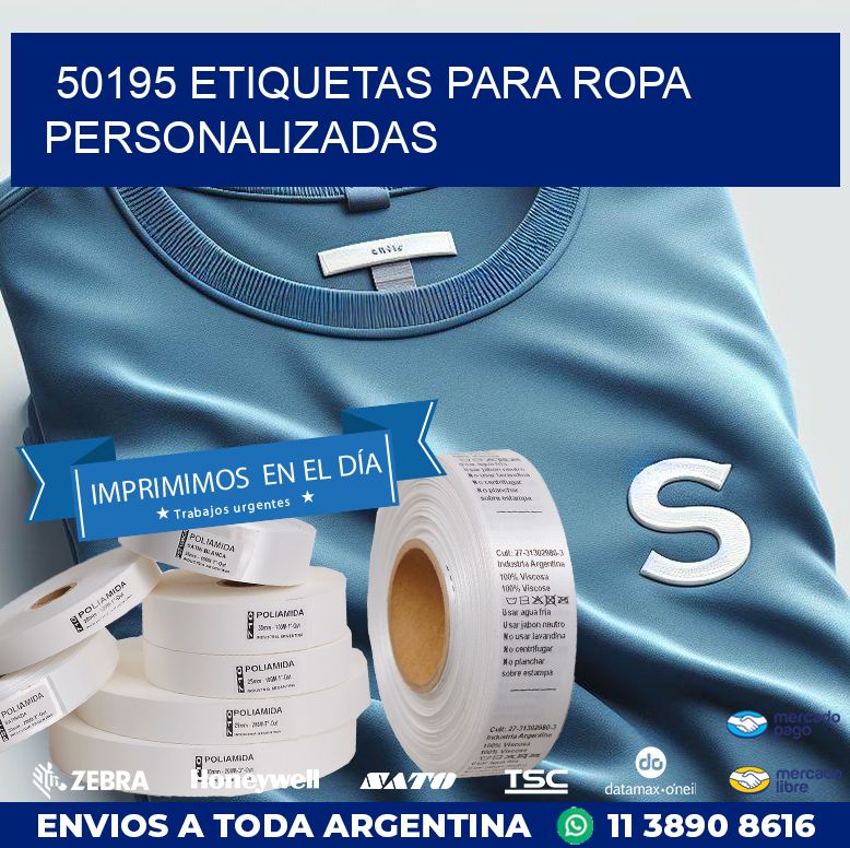 50195 ETIQUETAS PARA ROPA PERSONALIZADAS