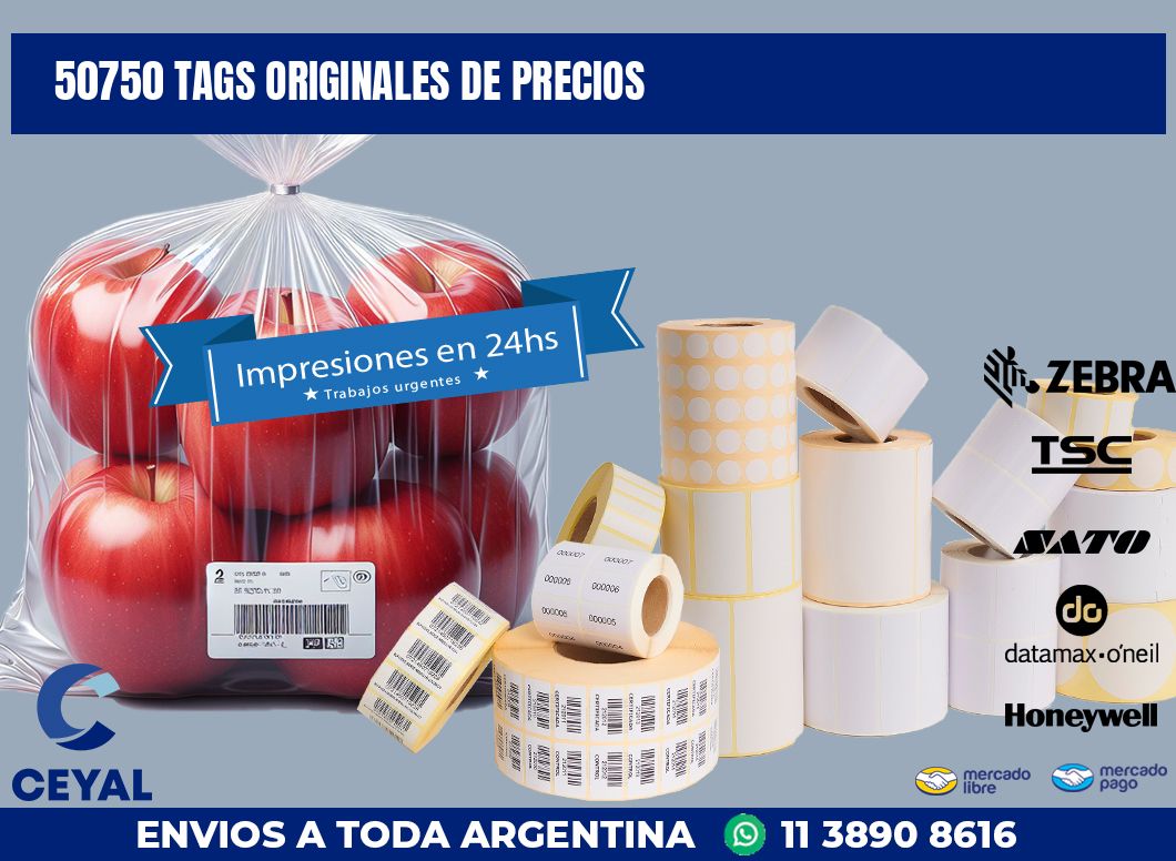 50750 TAGS ORIGINALES DE PRECIOS