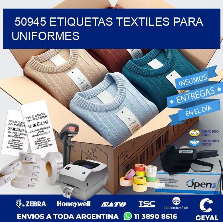 50945 ETIQUETAS TEXTILES PARA UNIFORMES