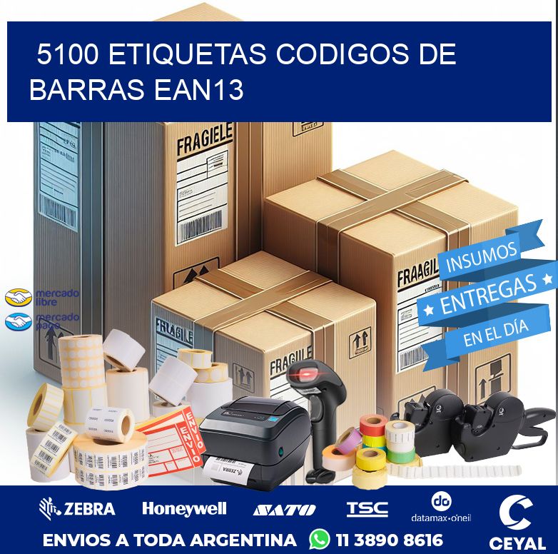 5100 ETIQUETAS CODIGOS DE BARRAS EAN13