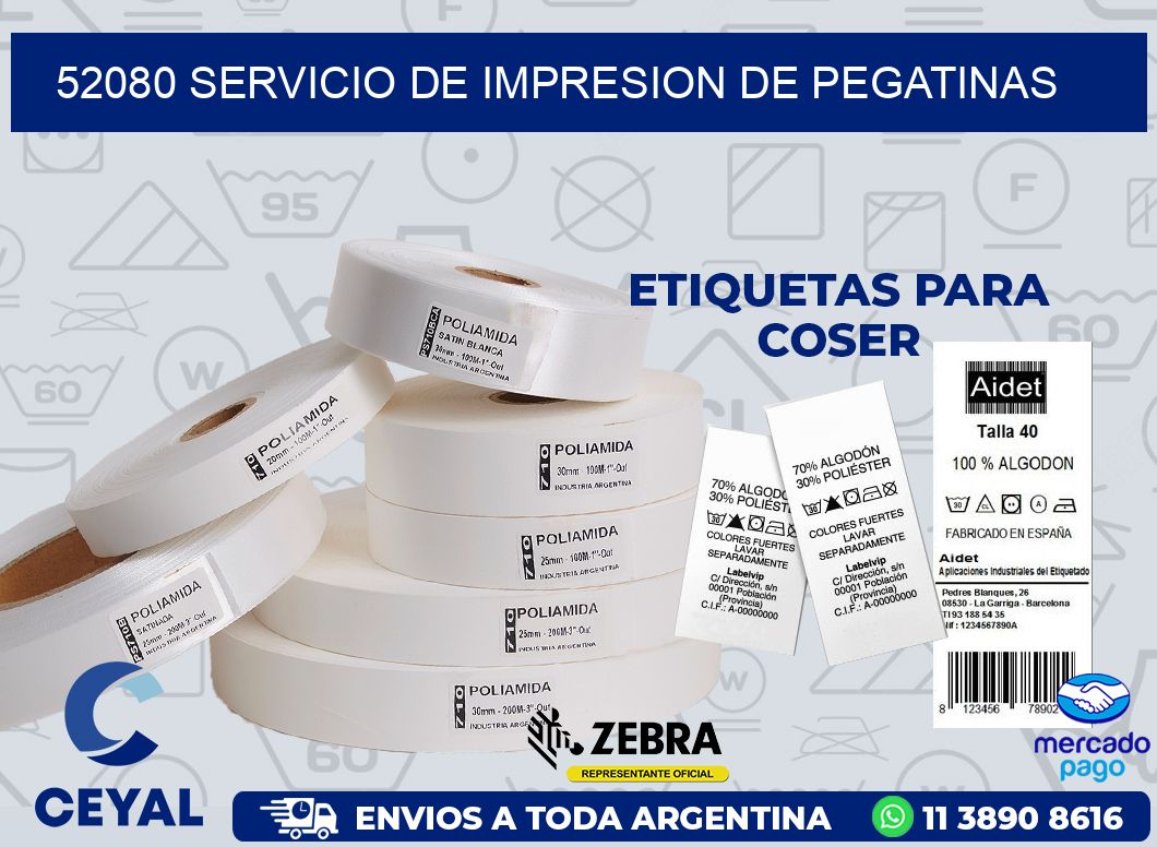 52080 SERVICIO DE IMPRESION DE PEGATINAS