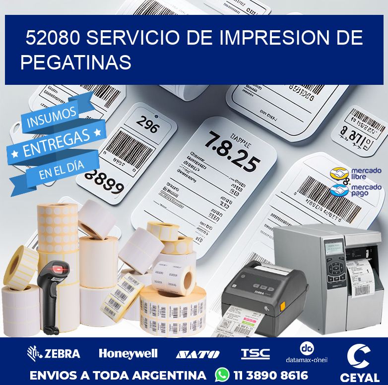 52080 SERVICIO DE IMPRESION DE PEGATINAS