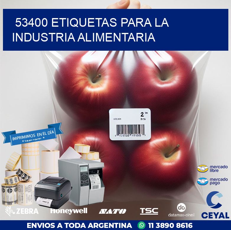 53400 ETIQUETAS PARA LA INDUSTRIA ALIMENTARIA