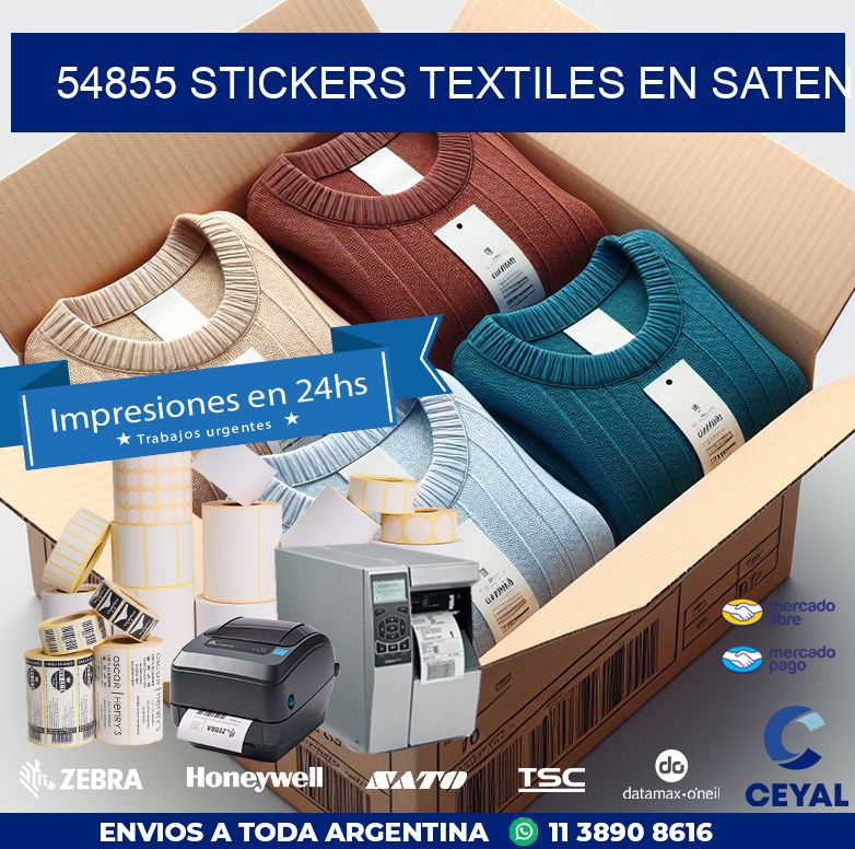 54855 STICKERS TEXTILES EN SATEN