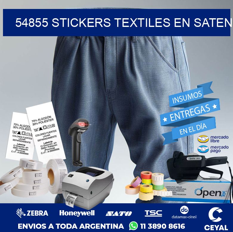 54855 STICKERS TEXTILES EN SATEN