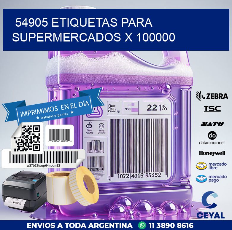 54905 ETIQUETAS PARA SUPERMERCADOS X 100000