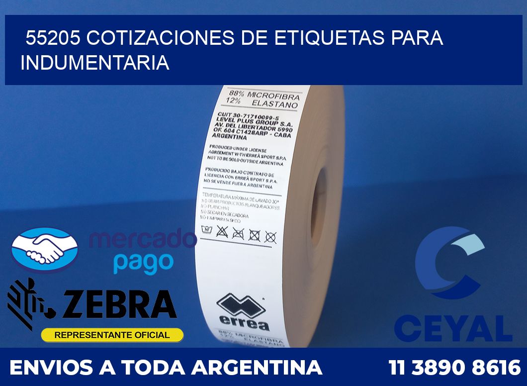 55205 COTIZACIONES DE ETIQUETAS PARA INDUMENTARIA