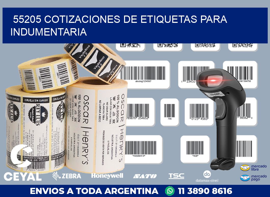 55205 COTIZACIONES DE ETIQUETAS PARA INDUMENTARIA