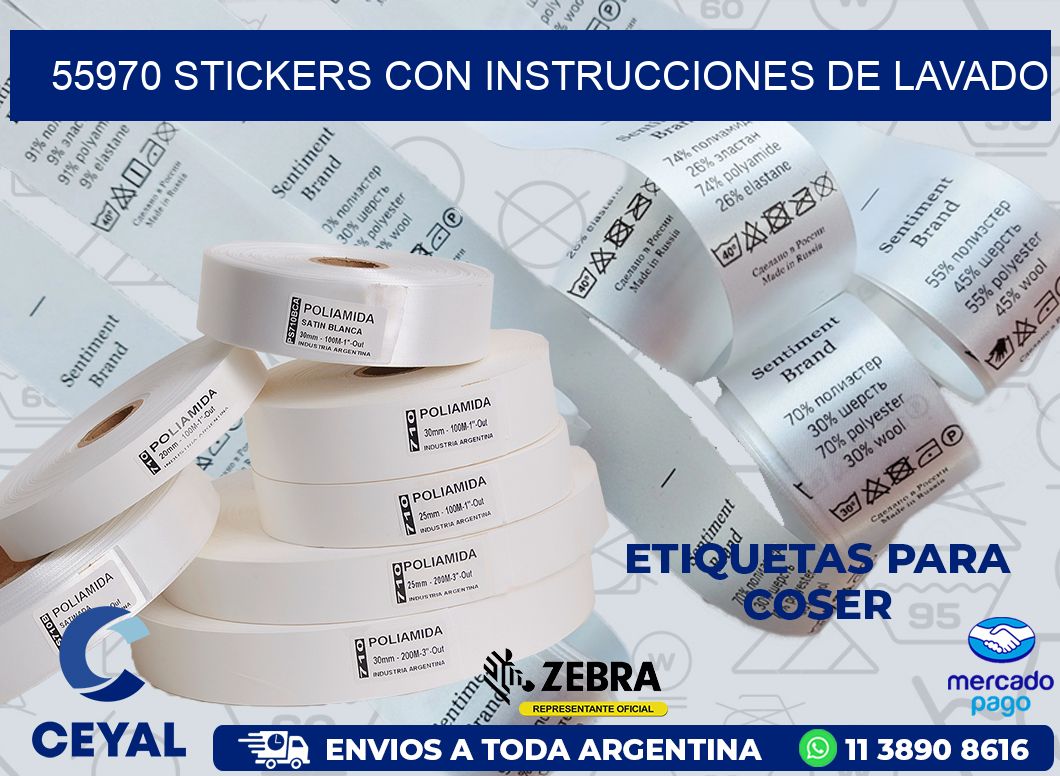55970 STICKERS CON INSTRUCCIONES DE LAVADO