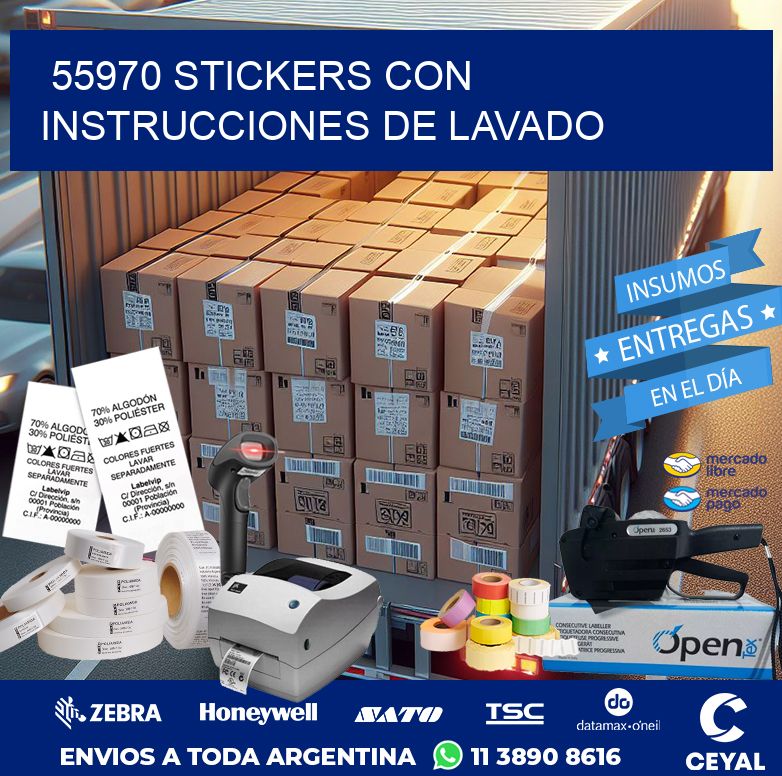 55970 STICKERS CON INSTRUCCIONES DE LAVADO