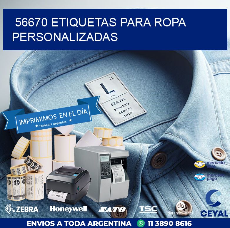 56670 ETIQUETAS PARA ROPA PERSONALIZADAS
