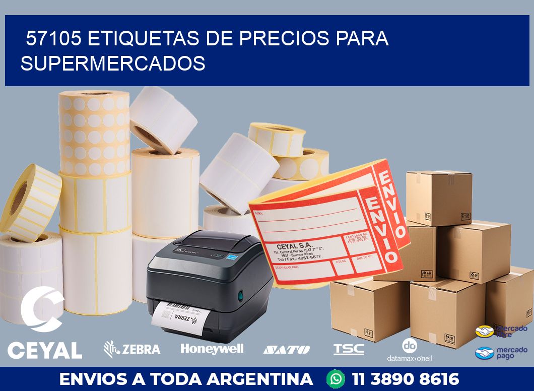 57105 ETIQUETAS DE PRECIOS PARA SUPERMERCADOS