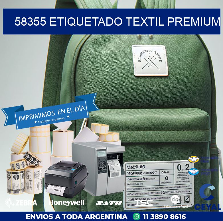 58355 ETIQUETADO TEXTIL PREMIUM