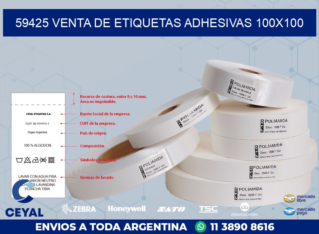59425 VENTA DE ETIQUETAS ADHESIVAS 100X100