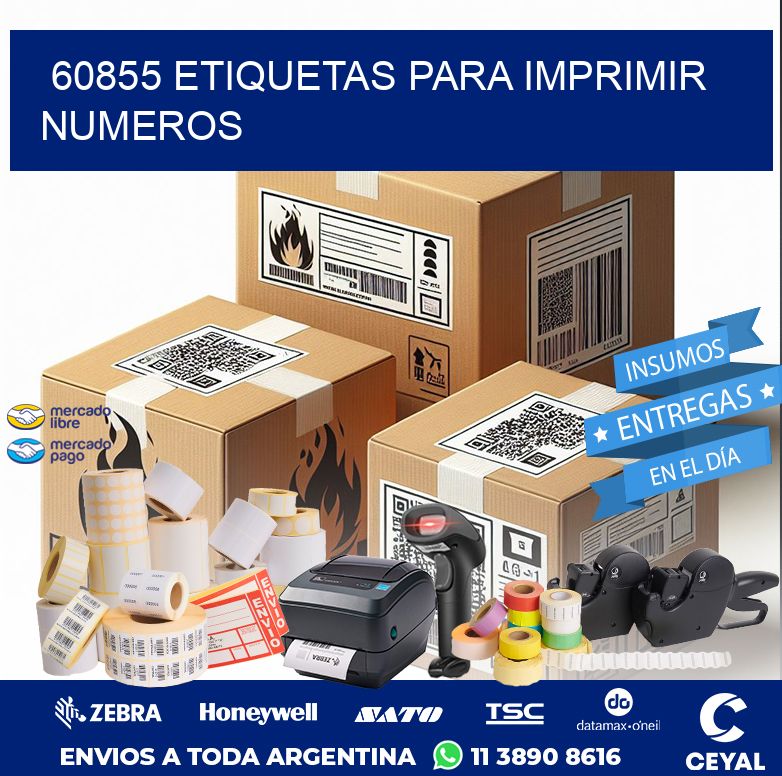 60855 ETIQUETAS PARA IMPRIMIR NUMEROS