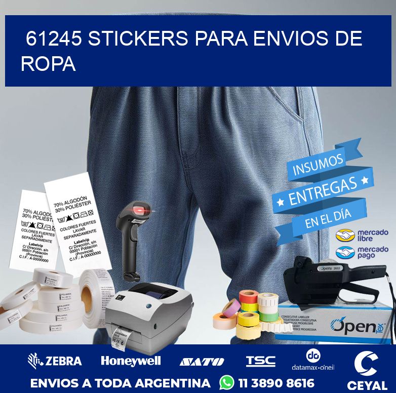 61245 STICKERS PARA ENVIOS DE ROPA
