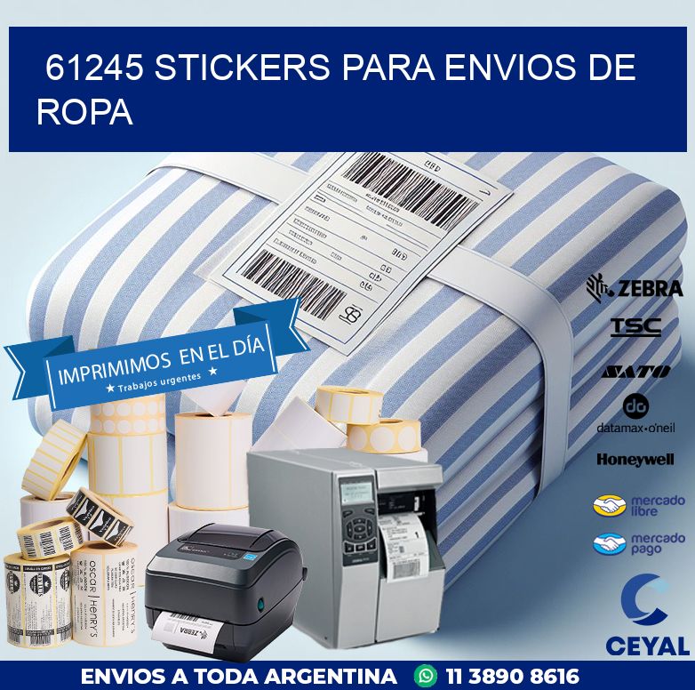 61245 STICKERS PARA ENVIOS DE ROPA