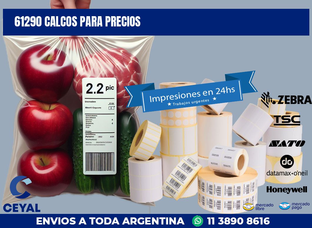 61290 CALCOS PARA PRECIOS