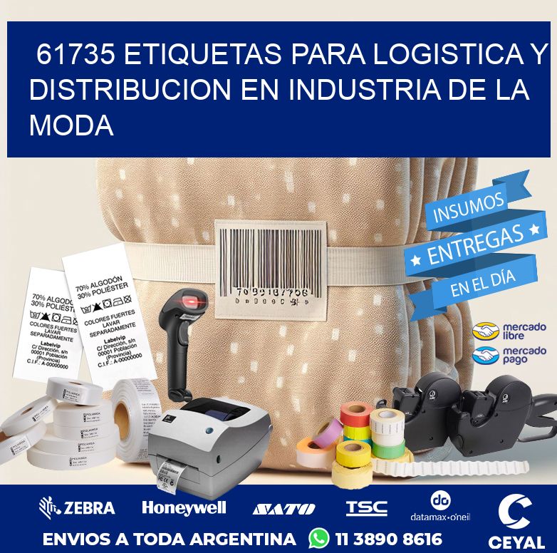 61735 ETIQUETAS PARA LOGISTICA Y DISTRIBUCION EN INDUSTRIA DE LA MODA