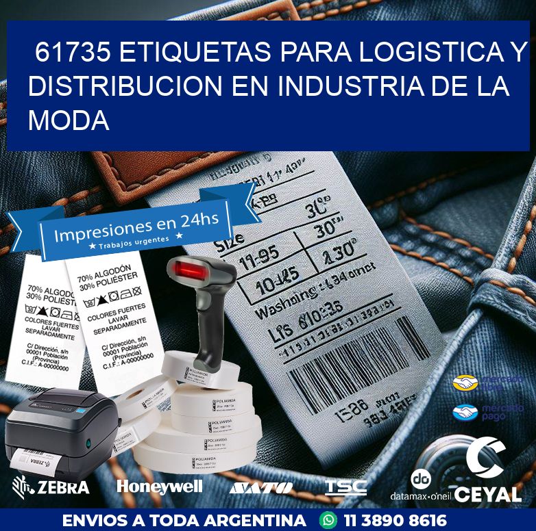61735 ETIQUETAS PARA LOGISTICA Y DISTRIBUCION EN INDUSTRIA DE LA MODA