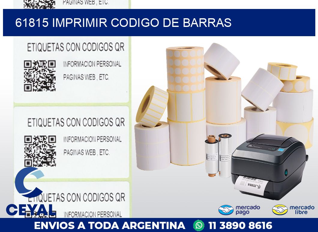 61815 IMPRIMIR CODIGO DE BARRAS