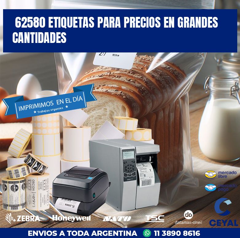 62580 ETIQUETAS PARA PRECIOS EN GRANDES CANTIDADES