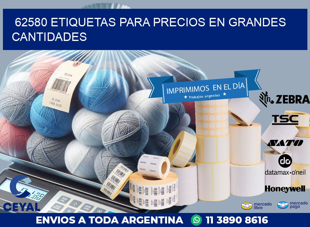62580 ETIQUETAS PARA PRECIOS EN GRANDES CANTIDADES