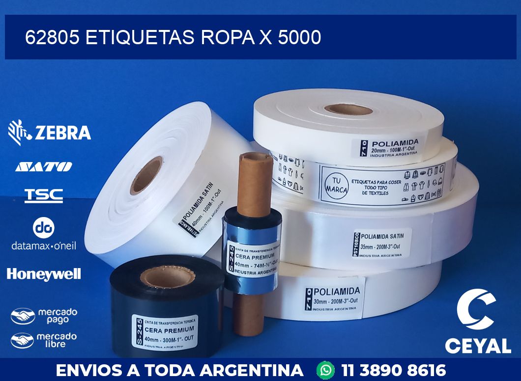 62805 ETIQUETAS ROPA X 5000
