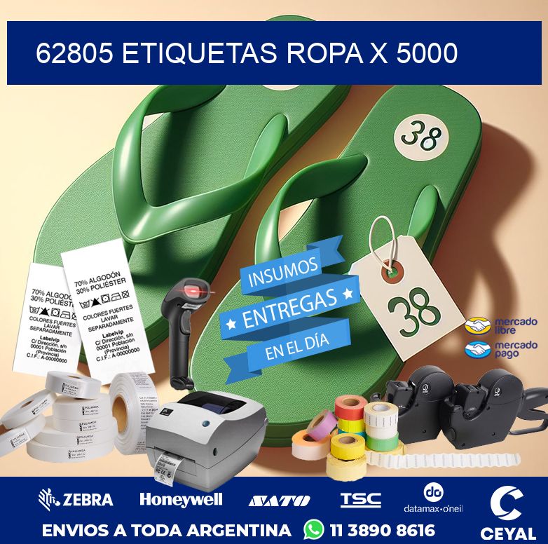 62805 ETIQUETAS ROPA X 5000