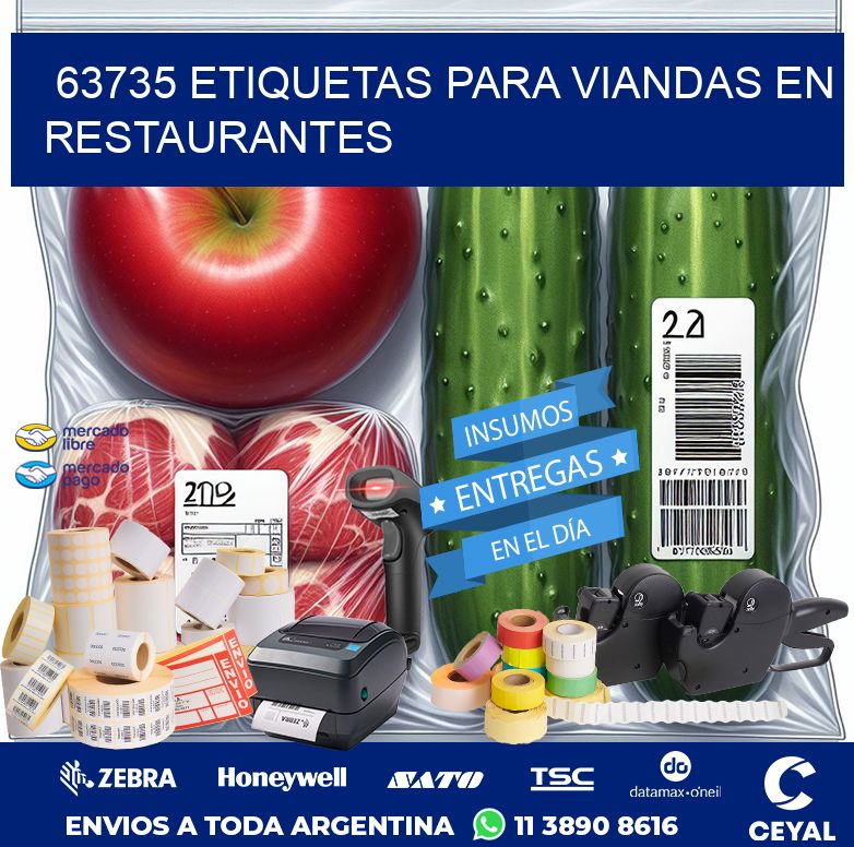 63735 ETIQUETAS PARA VIANDAS EN RESTAURANTES