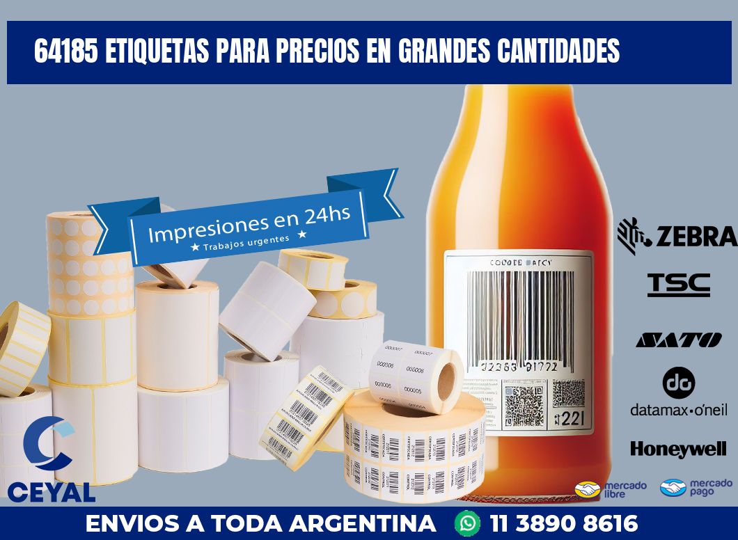 64185 ETIQUETAS PARA PRECIOS EN GRANDES CANTIDADES