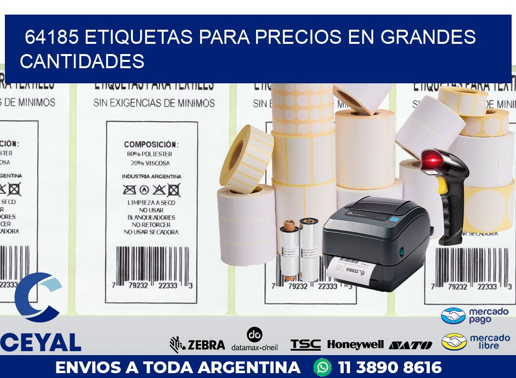 64185 ETIQUETAS PARA PRECIOS EN GRANDES CANTIDADES