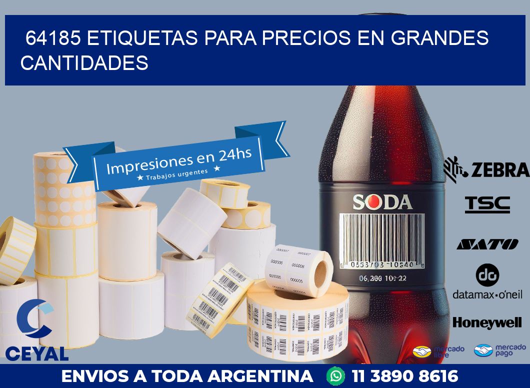 64185 ETIQUETAS PARA PRECIOS EN GRANDES CANTIDADES