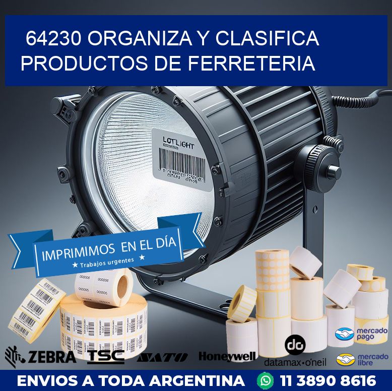 64230 ORGANIZA Y CLASIFICA PRODUCTOS DE FERRETERIA