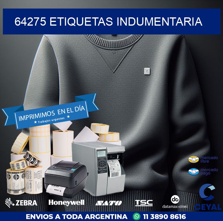 64275 ETIQUETAS INDUMENTARIA